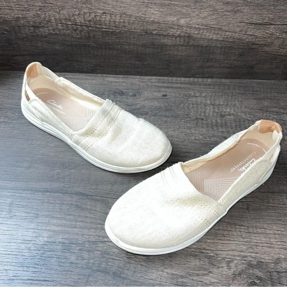 Cloudsteppers by Clarks Cream Espadrilles